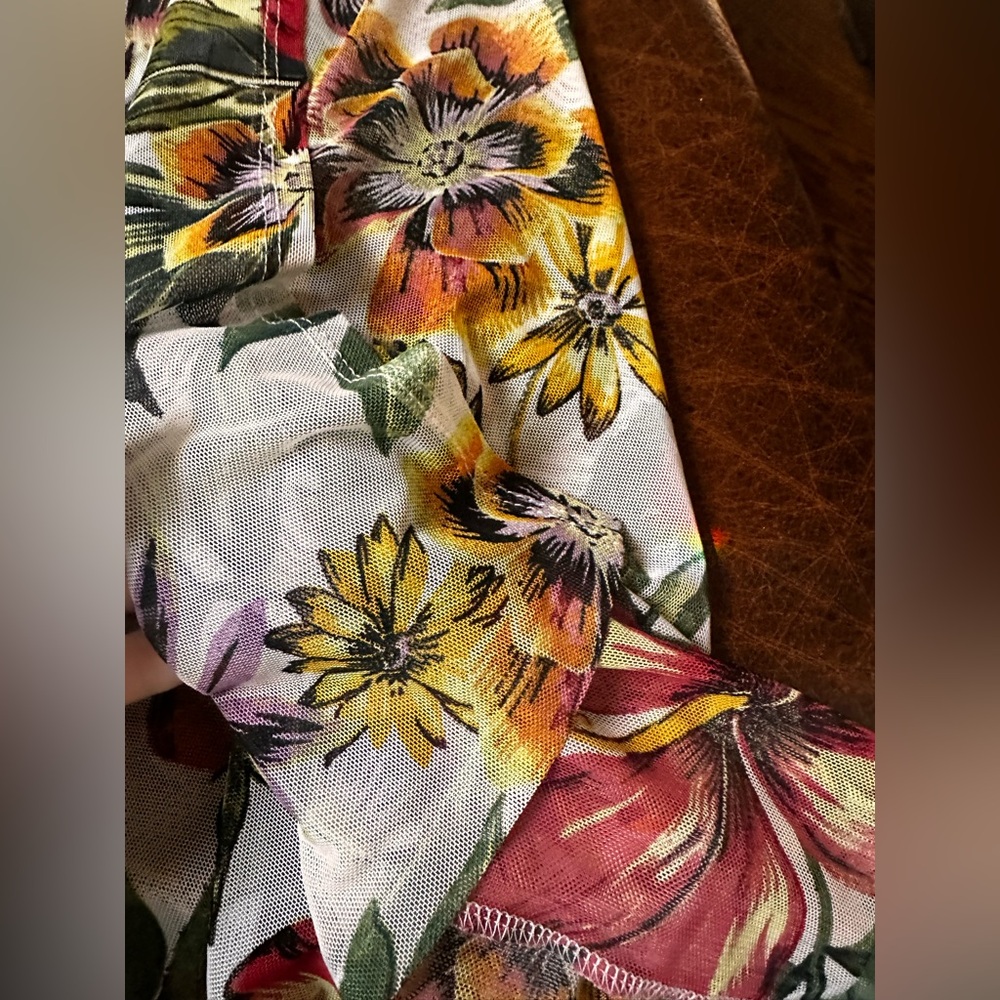 Floral sheer Print Scarf
